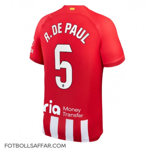 Atletico Madrid Rodrigo De Paul #5 Hemmatröja 2023-24 Kortärmad